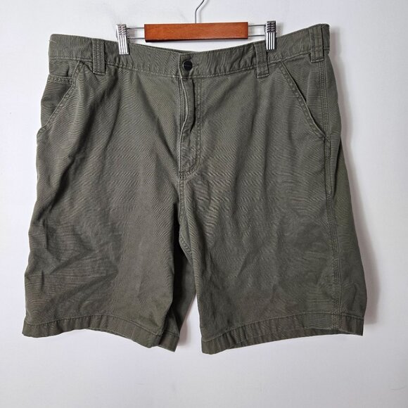 Carhartt Men's Size 40 Rugged Flex Relaxed Fit Canvas Work Short Burnt Olive - Picture 1 of 13